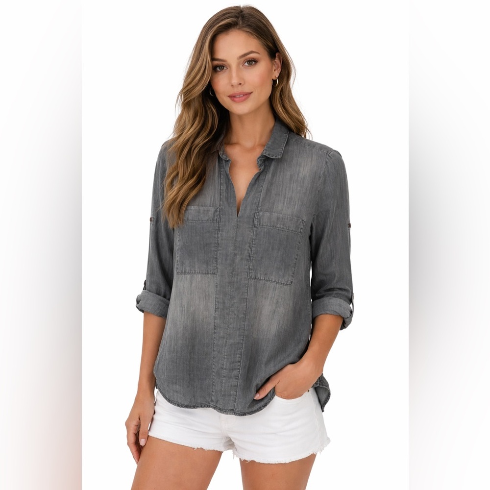 Cloth & Stone Charcoal Shirt sz L